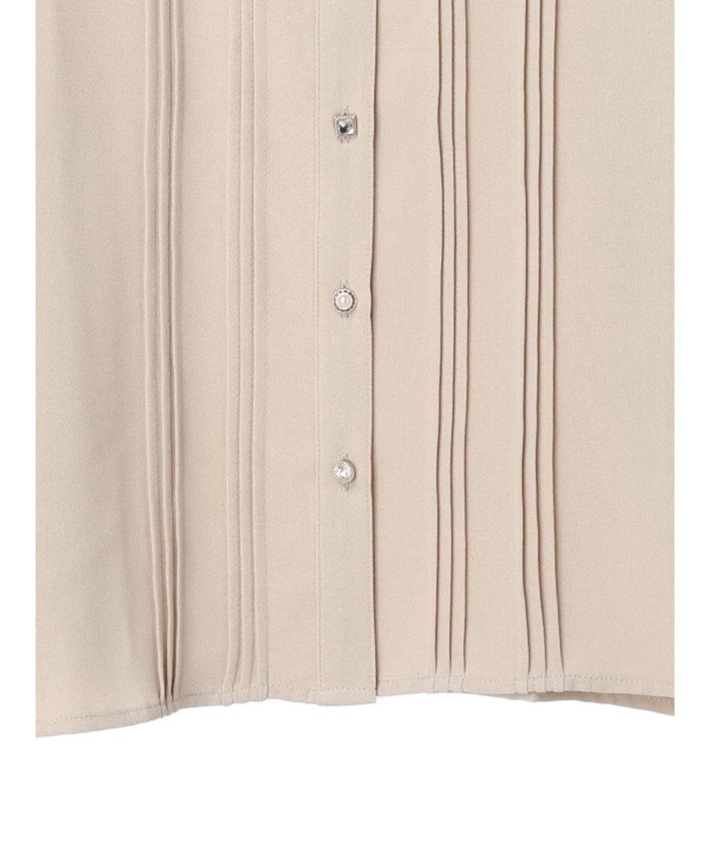 Green Parks ・ＥＬＥＮＣＡＲＥ　ＤＵＥ　イロイロ釦ピンタックブラウス 