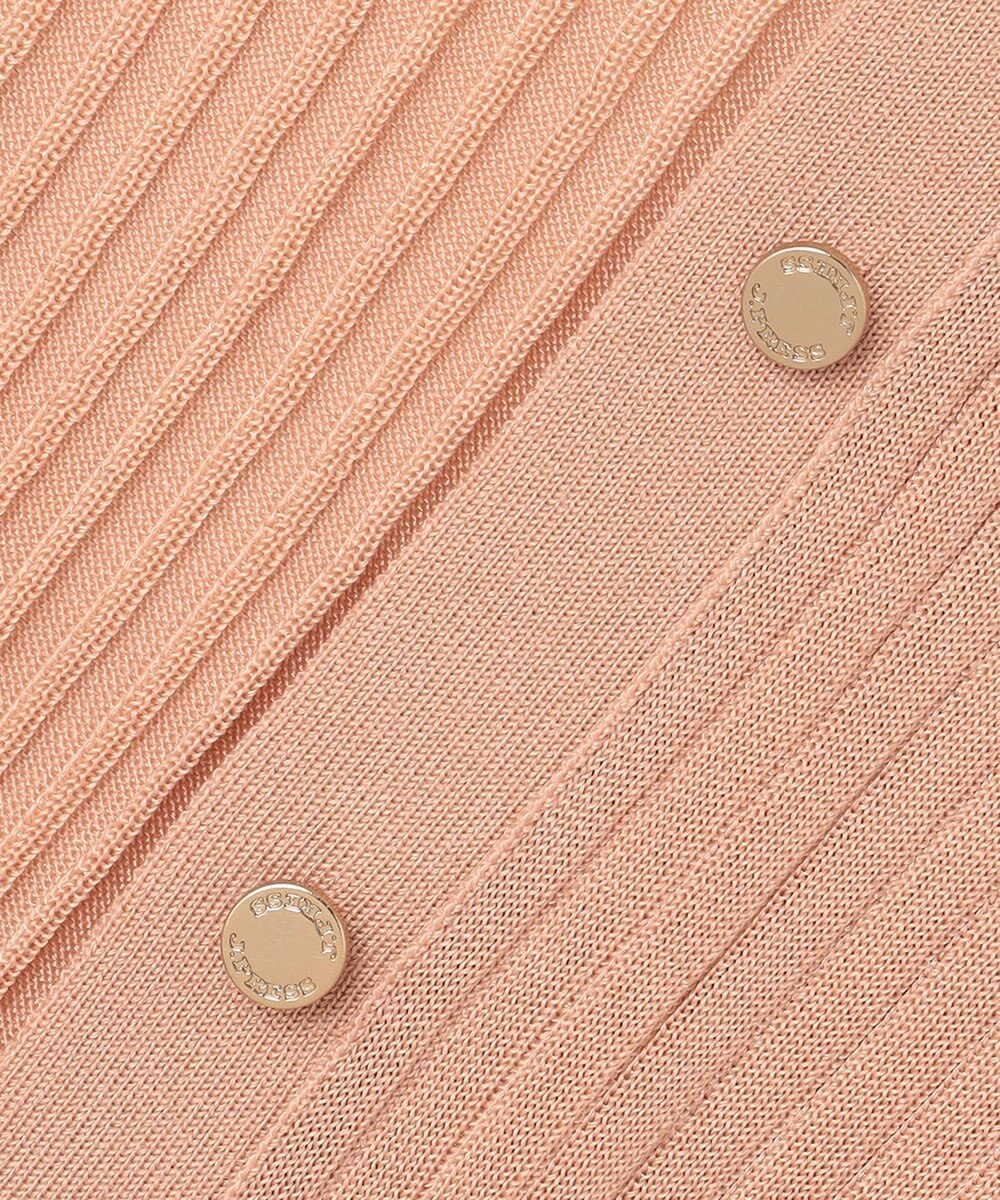 J.PRESS LADIES 【洗える・イージーケア】 SYNTHETIC BASIC ワイドリブ クルーネック カーディガン 