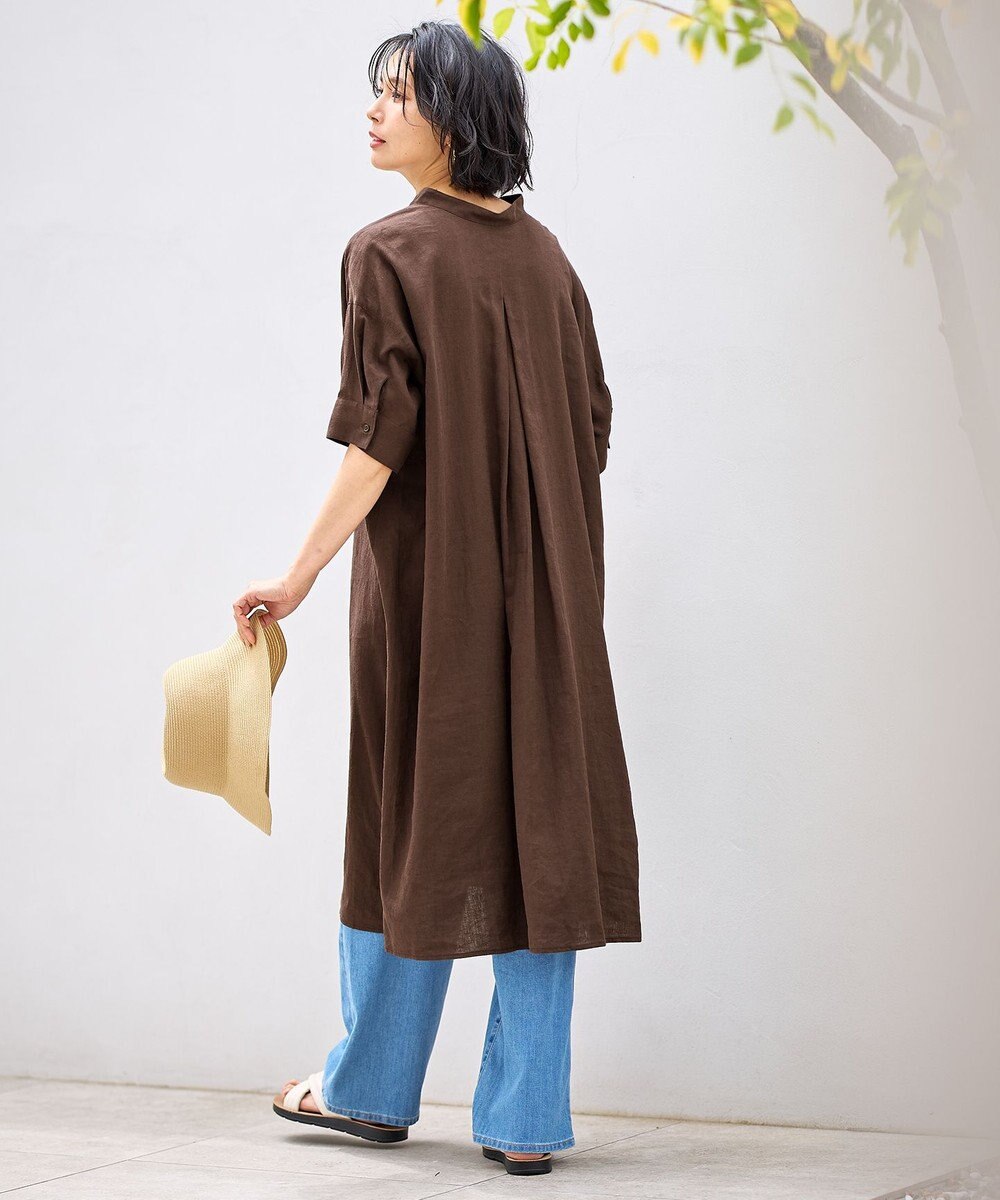 ANY L フレンチリネンシャツワンピース 