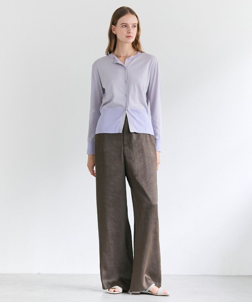 BEIGE， MICA / リネンブレンドイージーワイドパンツ 