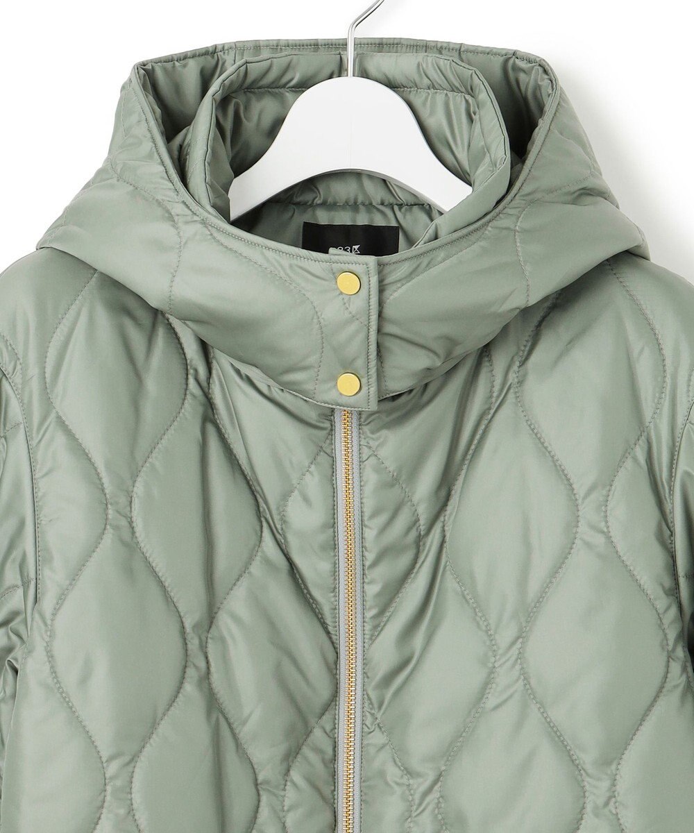 23区 L 中綿パディング フード2WAY アウター 