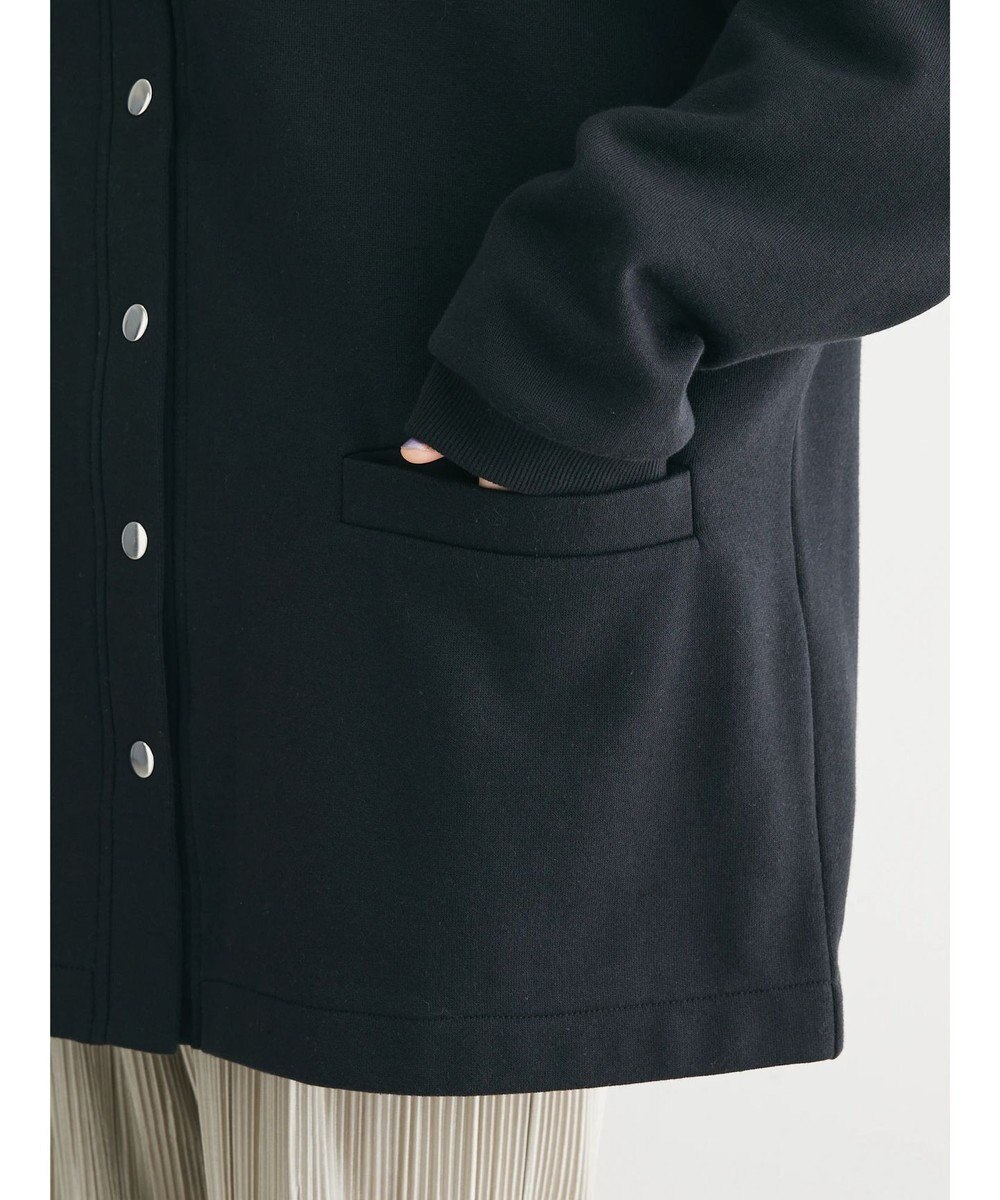 Green Parks 裏起毛ミディ丈ドットボタンカーディガン 