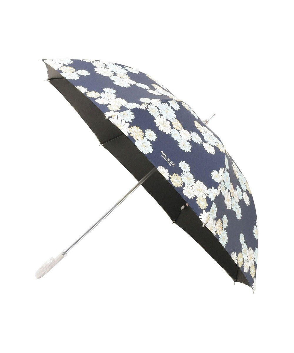 MOONBAT 【一級遮光/軽量】PAUL & JOE 晴雨兼用 日傘 長傘 総柄クリザンテーム 遮熱 UV 