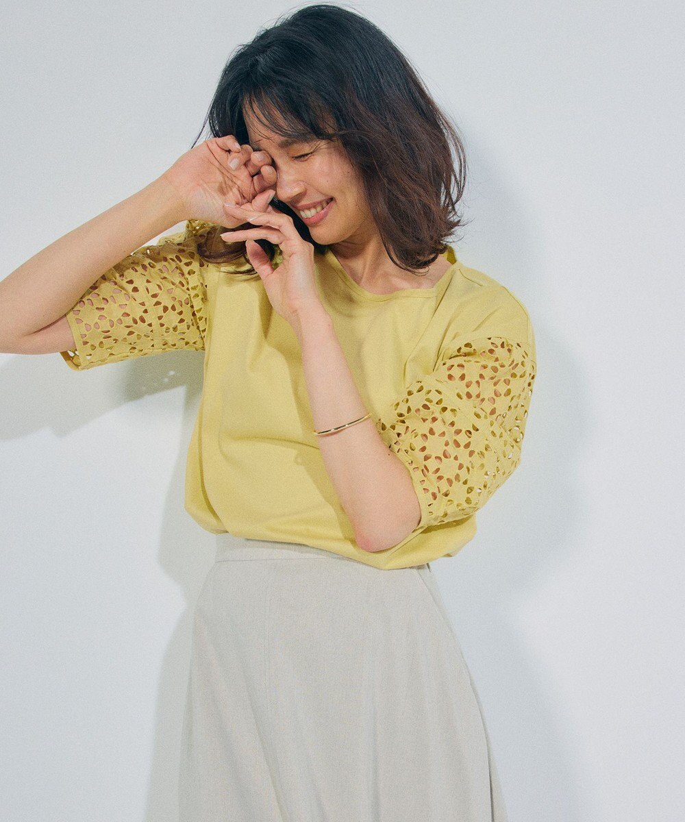 23区 【セットアップ対応】リネンレーヨンストレッチ フレア スカート 