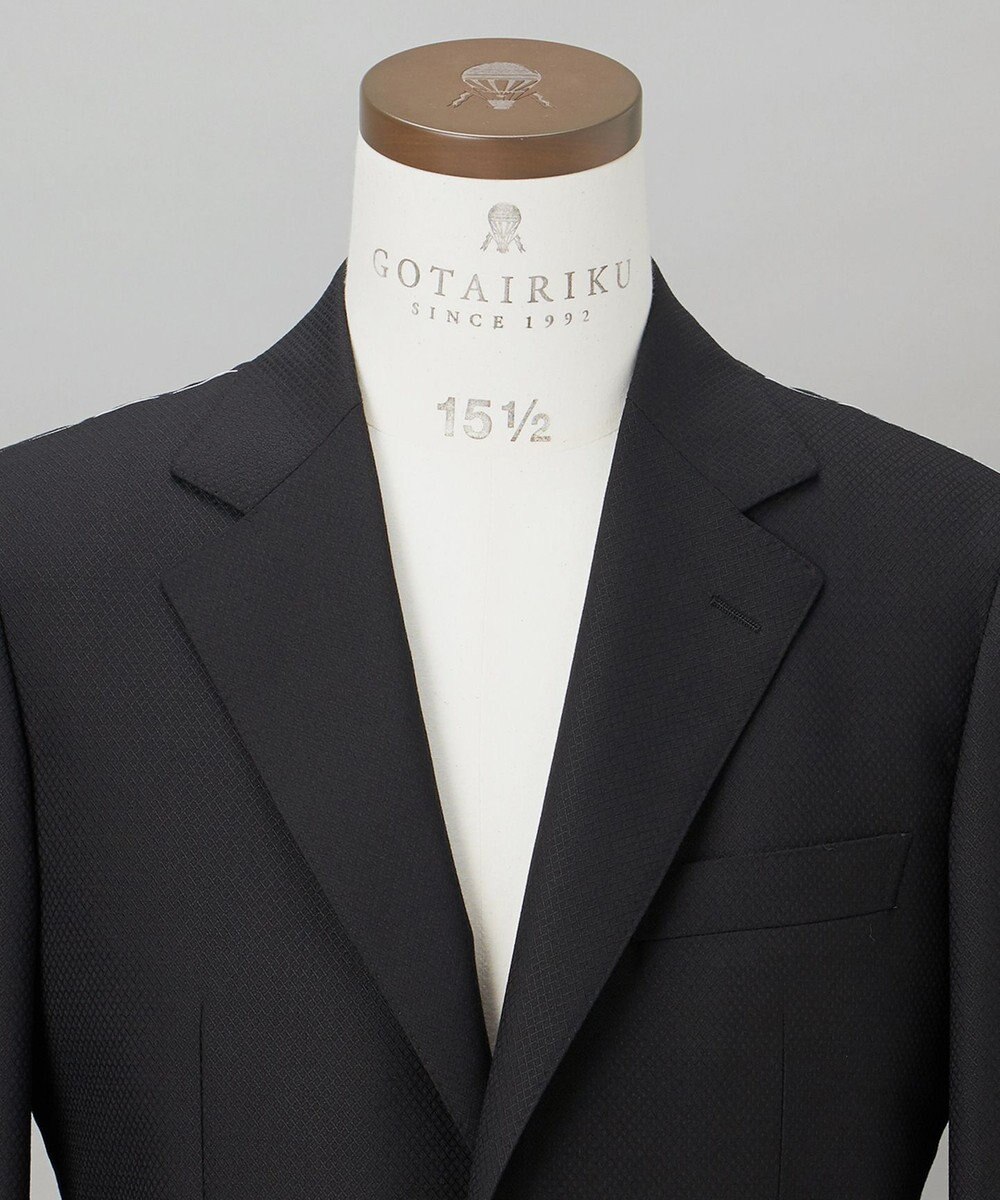 GOTAIRIKU シワになりにくい【御幸毛織/みゆきけおり】DRY SPINNER(ドライスピナー)スーツ_ブラック 