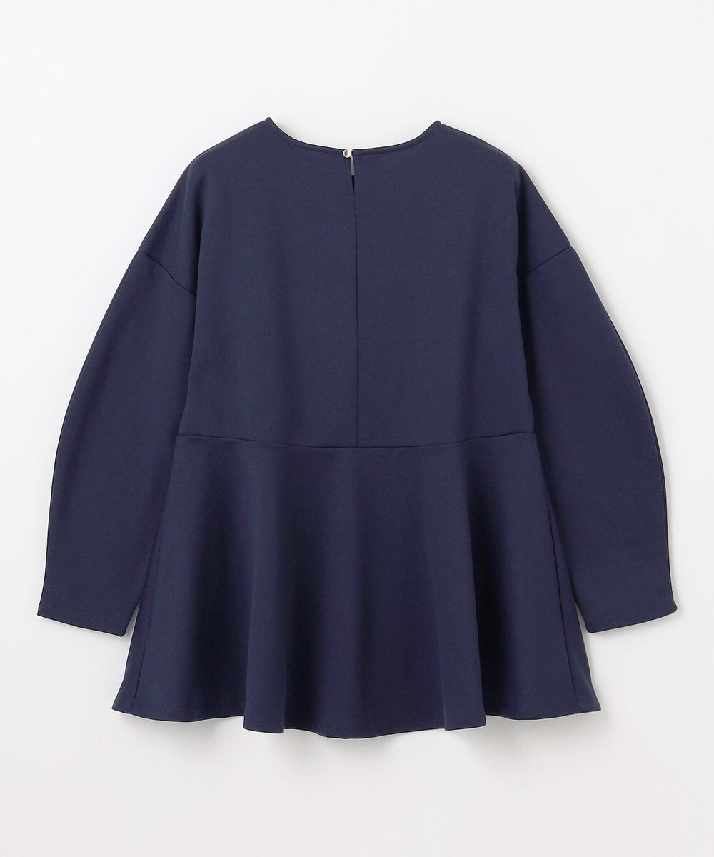 ANY ジョーゼット裏起毛ペプラムプルオーバー 