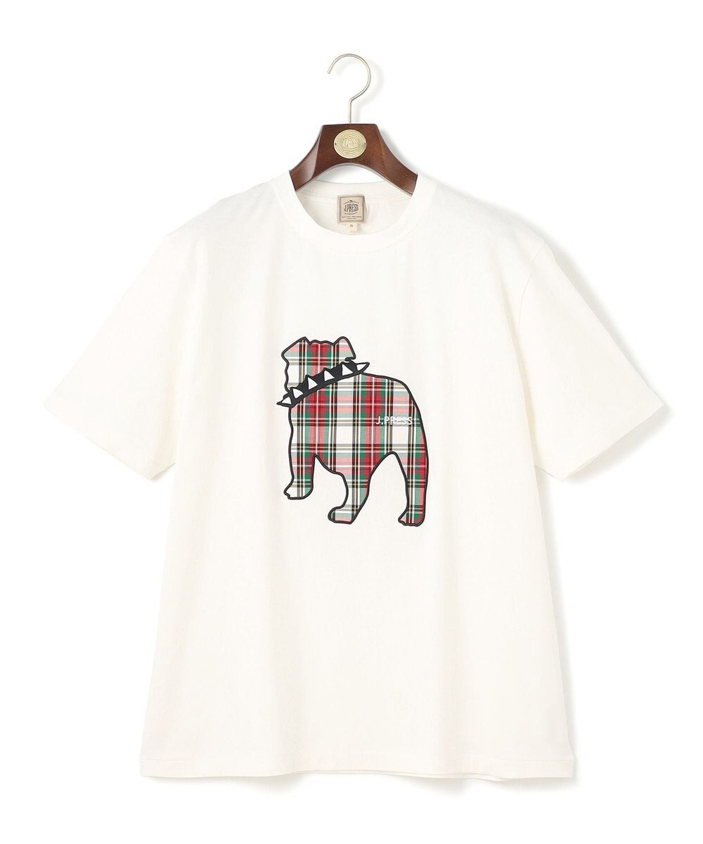 J.PRESS MEN 新色登場！【KING SIZE】【UNISEX】ファブリックワッペン バックブルTシャツ 