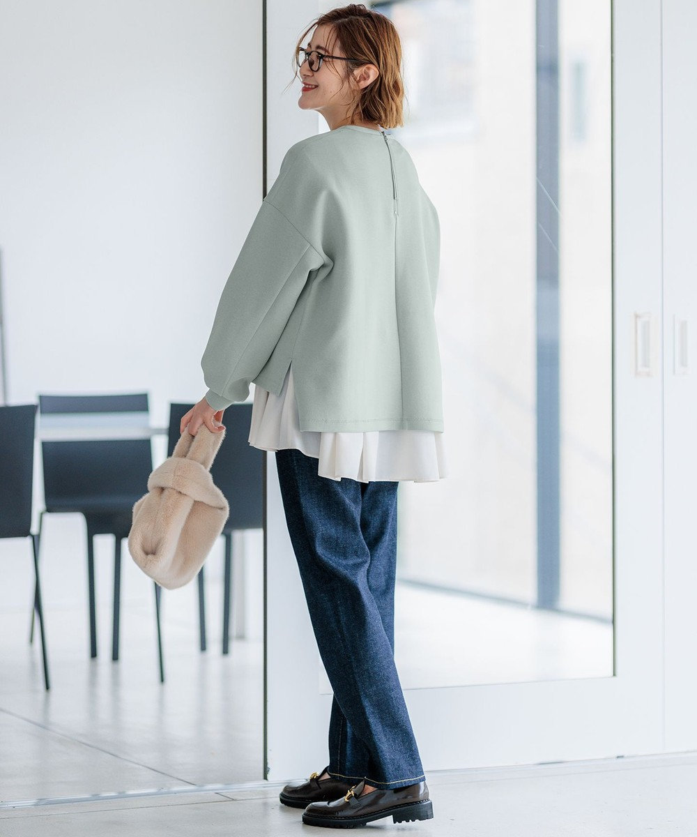 23区 【洗える】コンフォートダンボールジャージー カットソー 