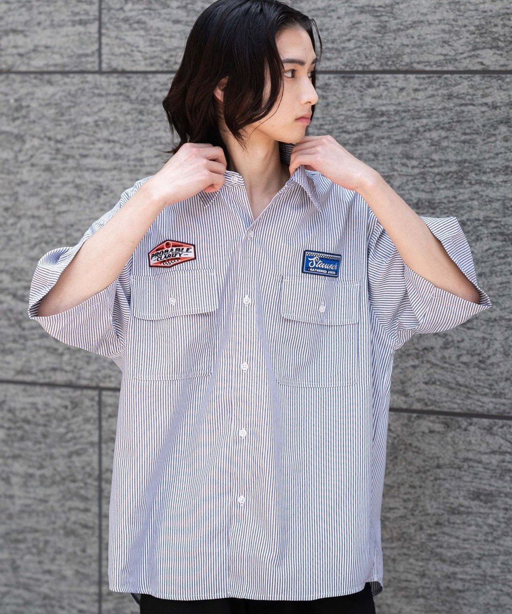 WEGO 【ユニセックス着用ITEM/MLサイズ展開】オックスフォードワッペンシャツ（SS） 