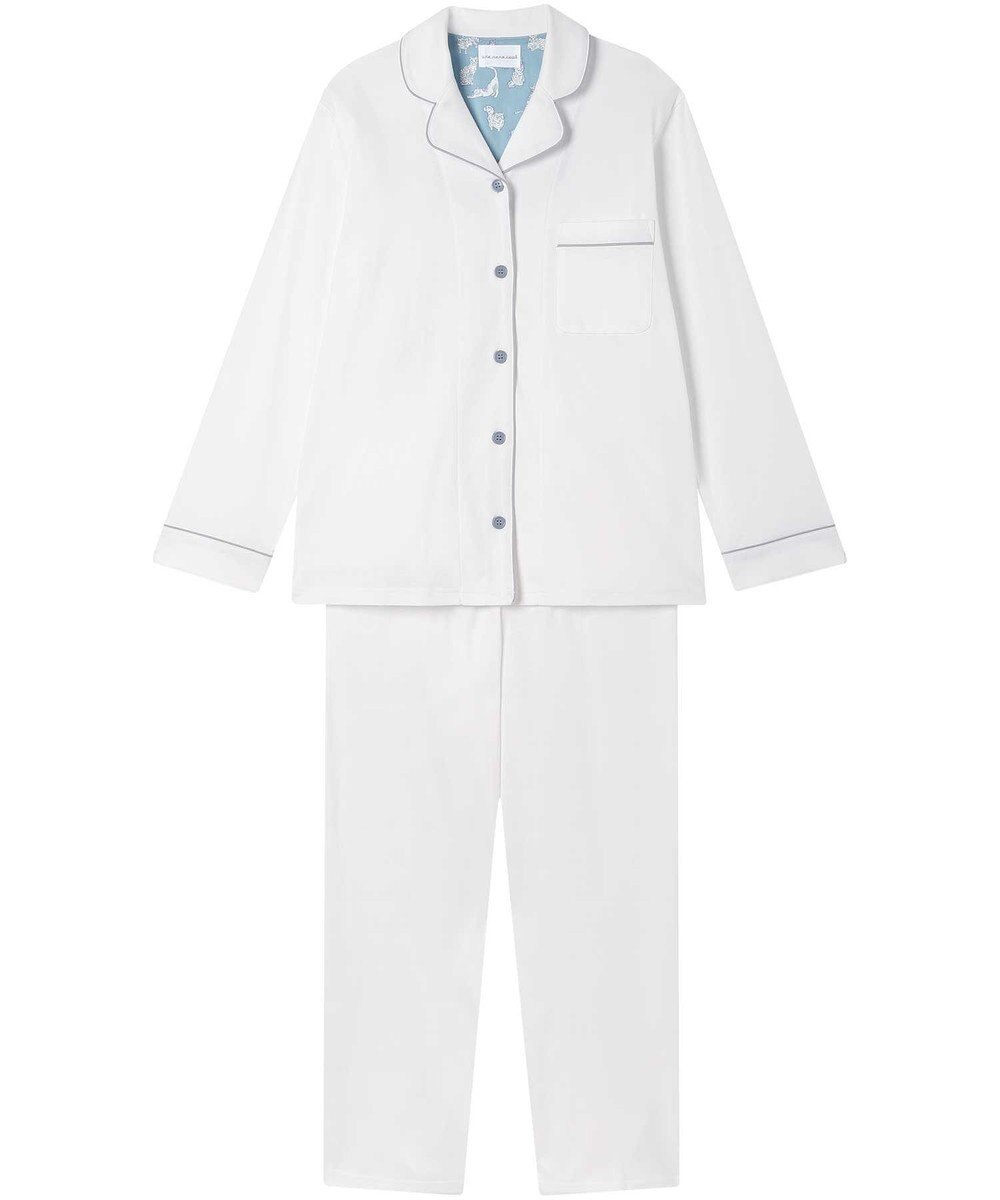 une nana cool 【綿100%】60/1 シルケットスムース 長袖開襟 MADE WITH LIBERTY FABRIC 