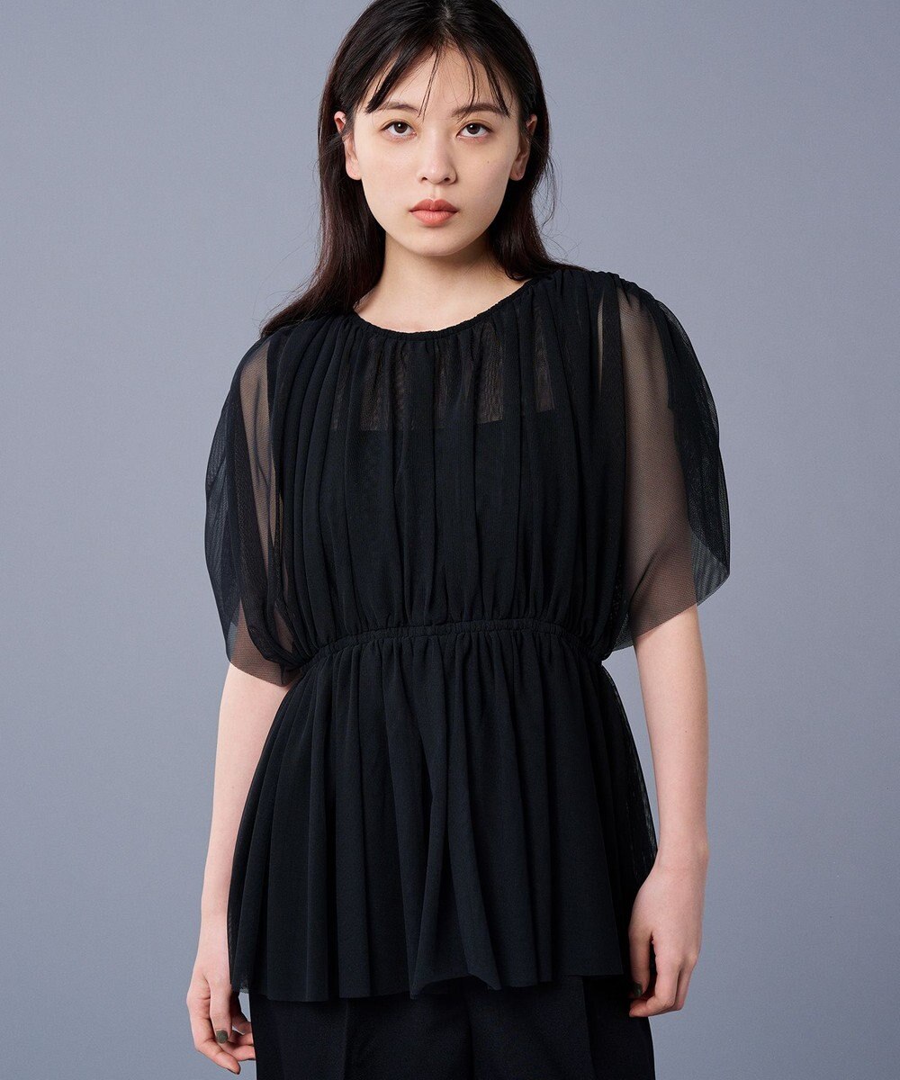 uncrave 【洗濯機洗い可】カクテル チュール ブラウス（uncrave STANDARD） 