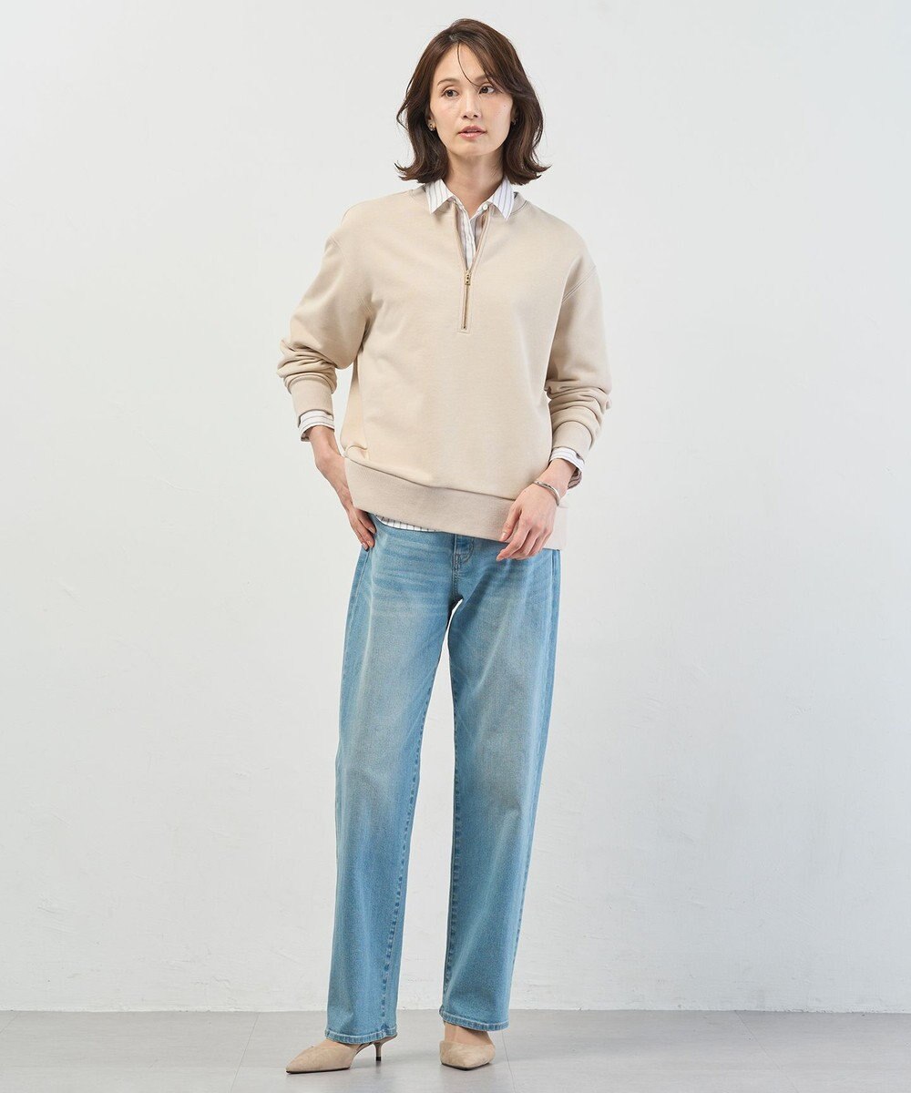 J.PRESS LADIES L 【洗える】BASIC STRETCH DENIM ボーイフィット デニム 