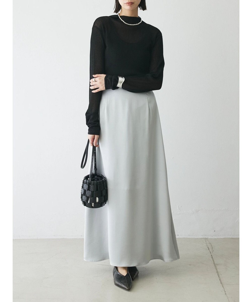 Green Parks AnriettMusee サテンナロースカート 