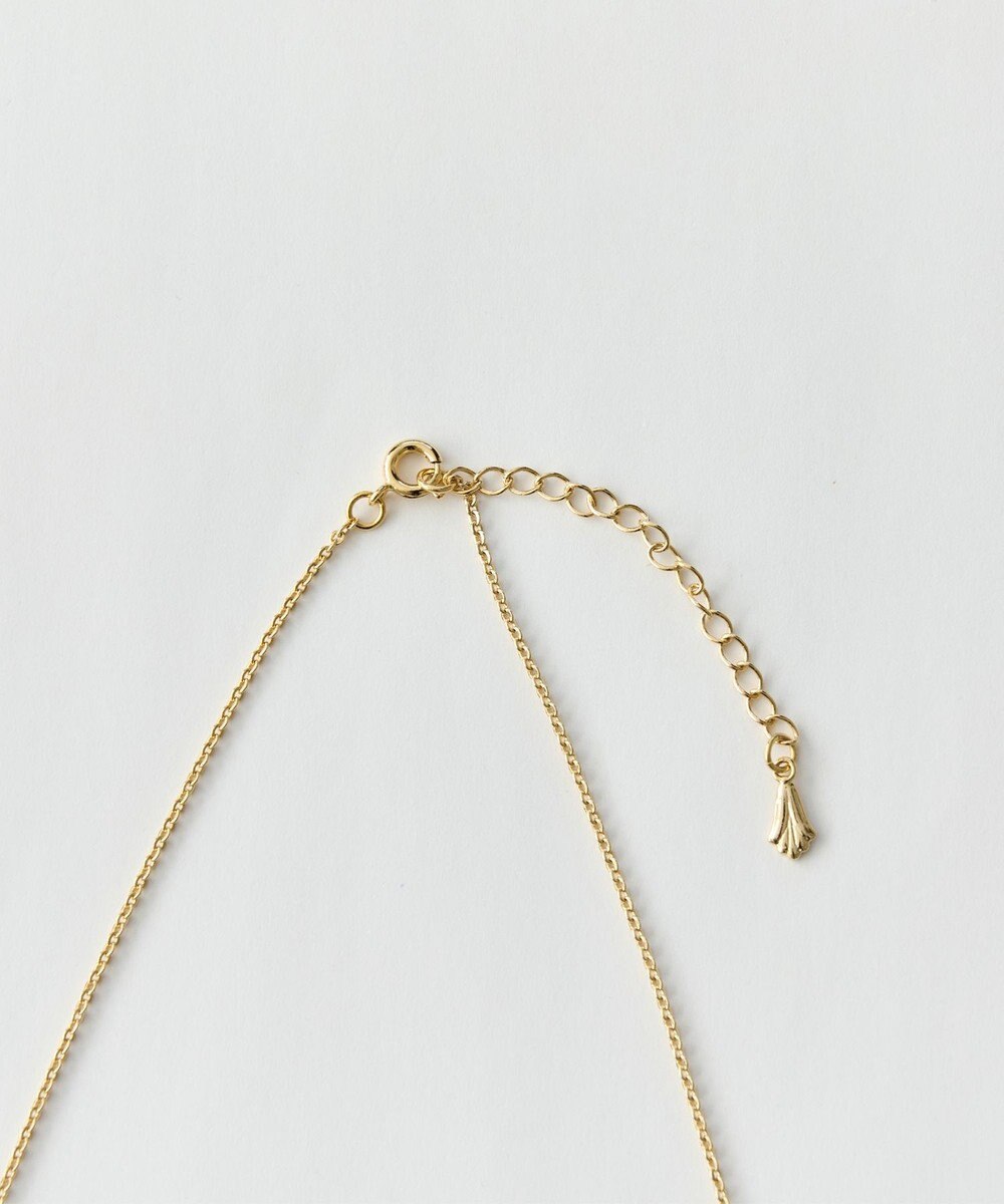 Phoebe 2wayスタイリッシュクロスカーブパールブローチネックレス　ゴールド 