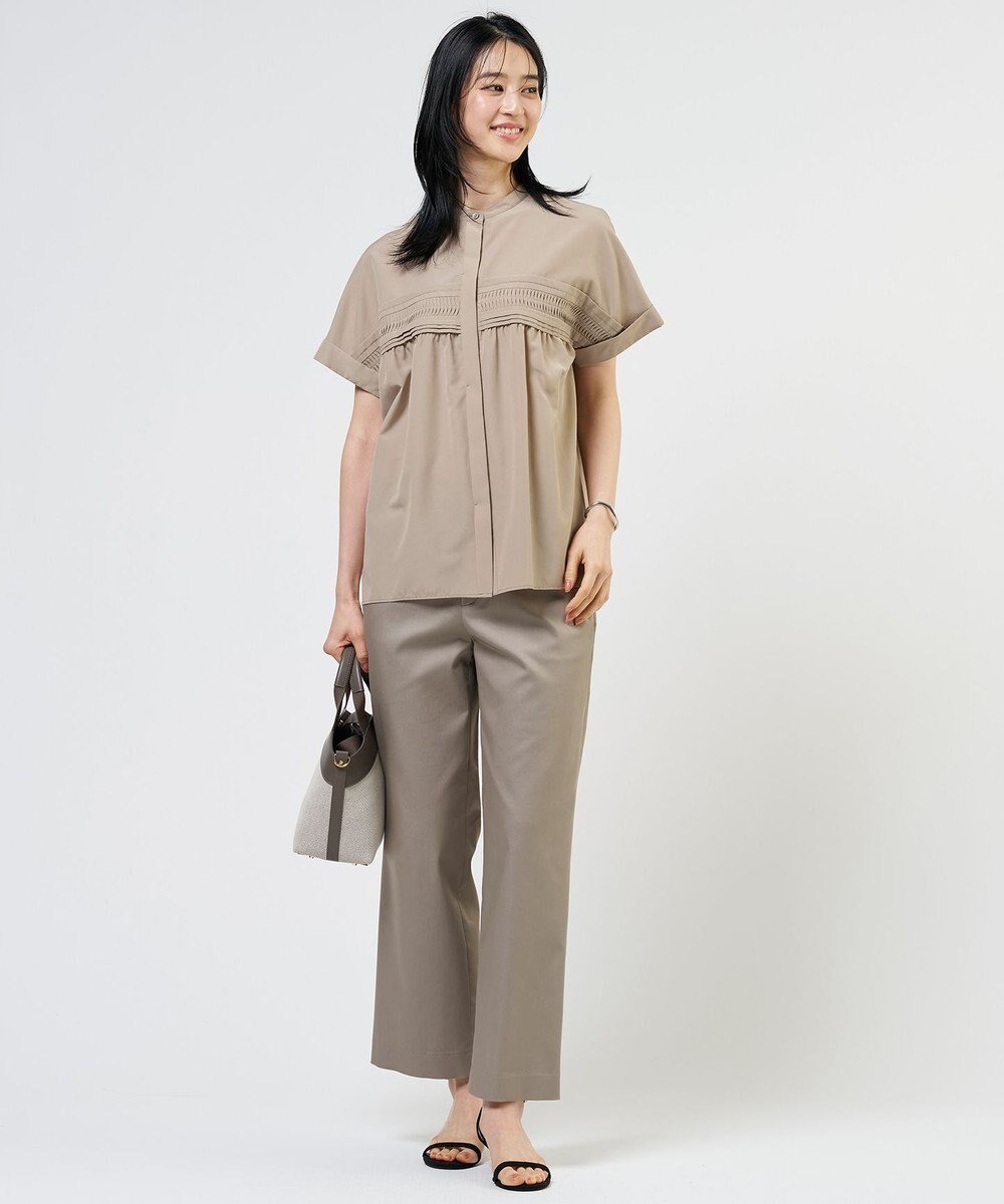 J.PRESS LADIES S ソフトシアークロス フレンチスリーブ ブラウス 