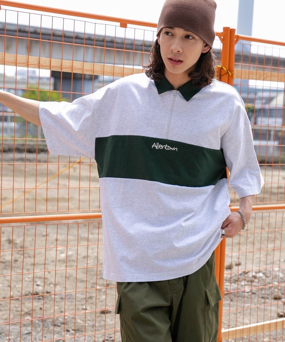 WEGO ワンポイントカラーブロックプルオーバー 