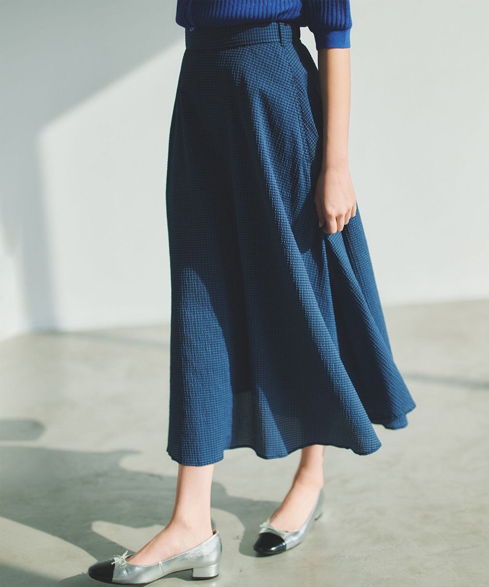 組曲 L 【先行予約】サッカーギンガムチェック フレアスカート 