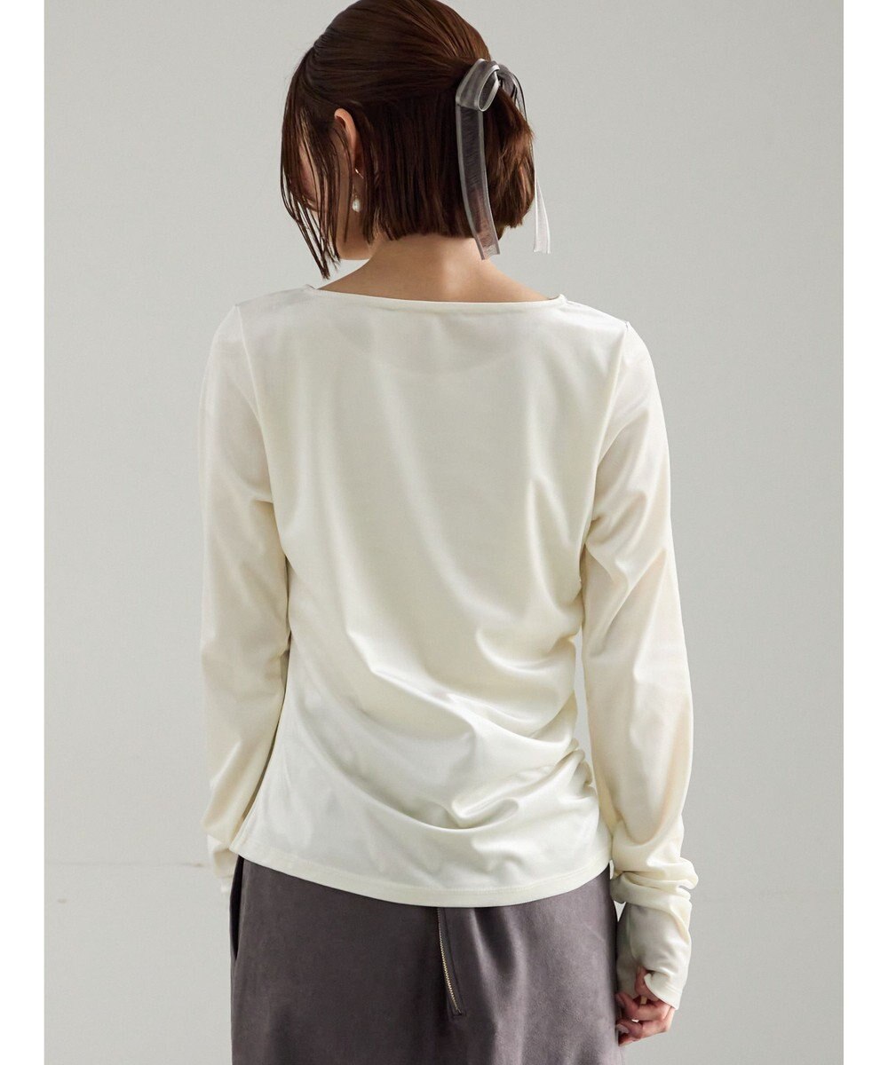 Te chichi ベロアサイドギャザートップス 