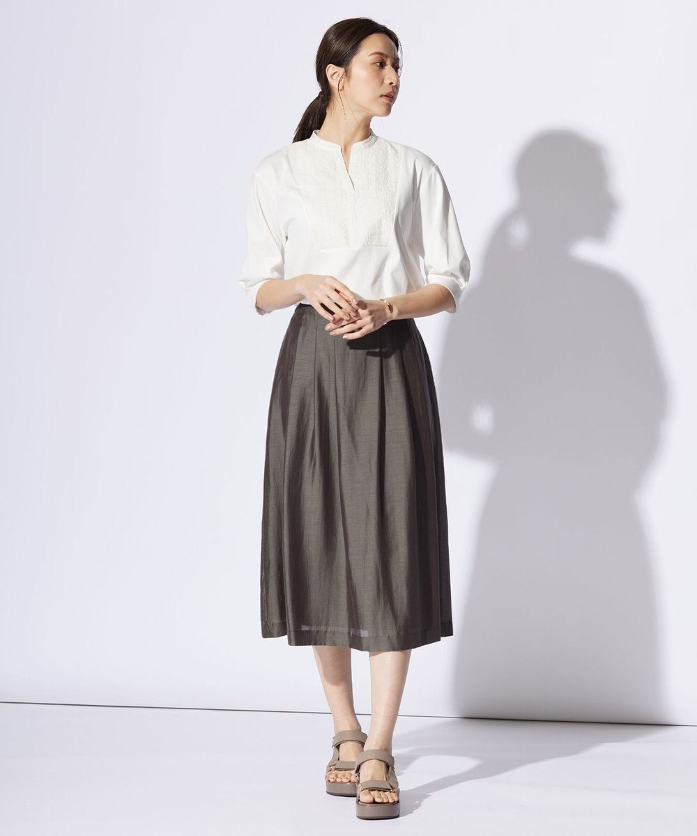 J.PRESS LADIES S 【洗える】シアーソフトカールマイヤー タック スカート 