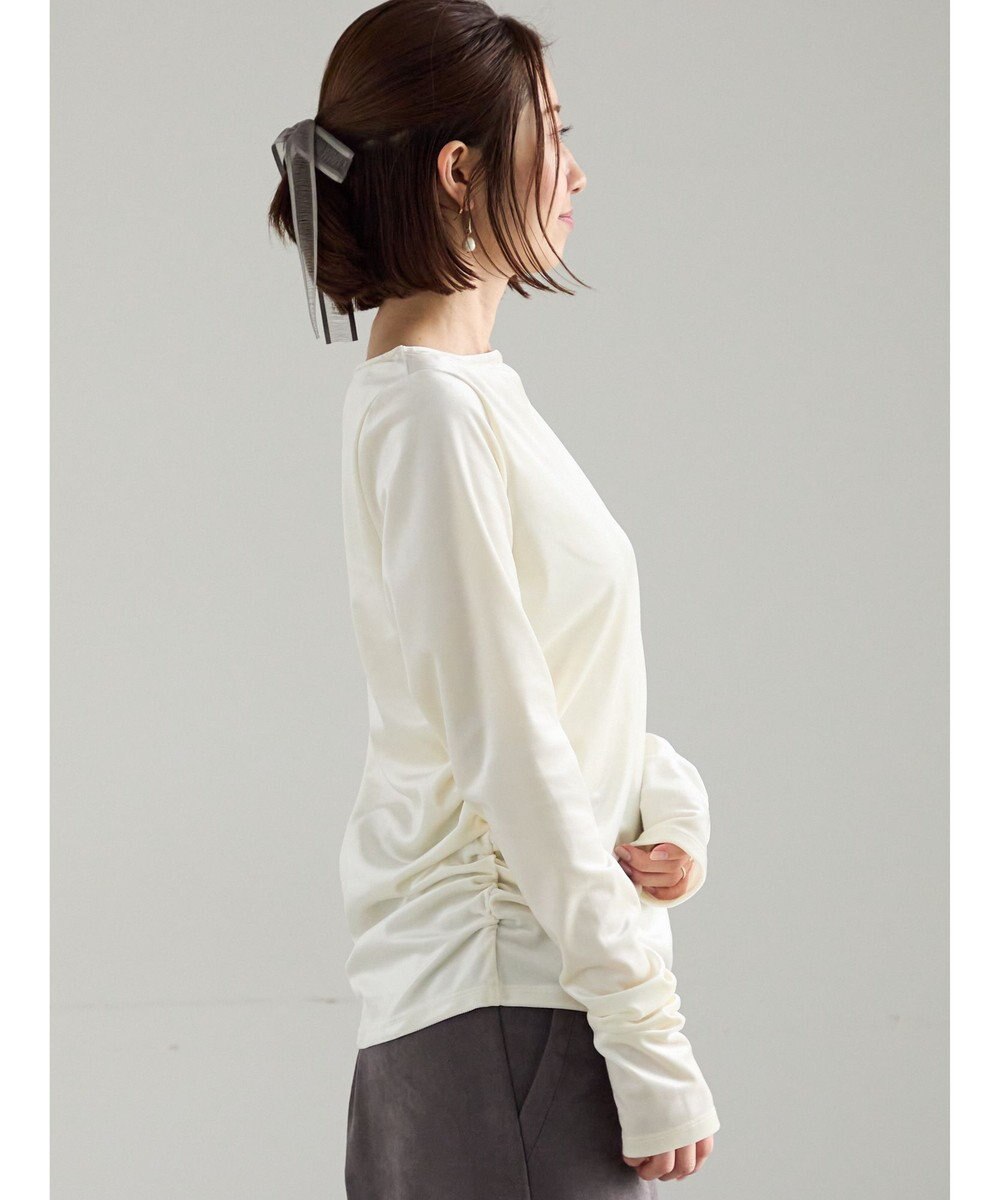 Te chichi ベロアサイドギャザートップス 