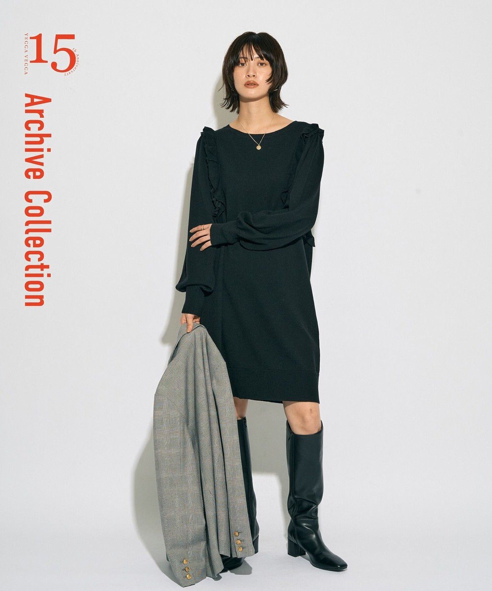 YECCA VECCA 【archive】ラッフルニットワンピース 