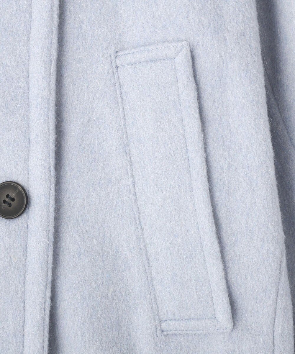 YECCA VECCA ウール混ミドル丈スタンドカラーコート 