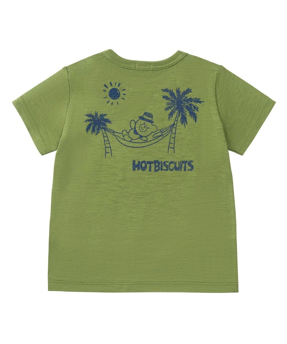 MIKI HOUSE HOT BISCUITS 【80-120cm】 サーフ柄 スラブ天竺 半袖Tシャツ 