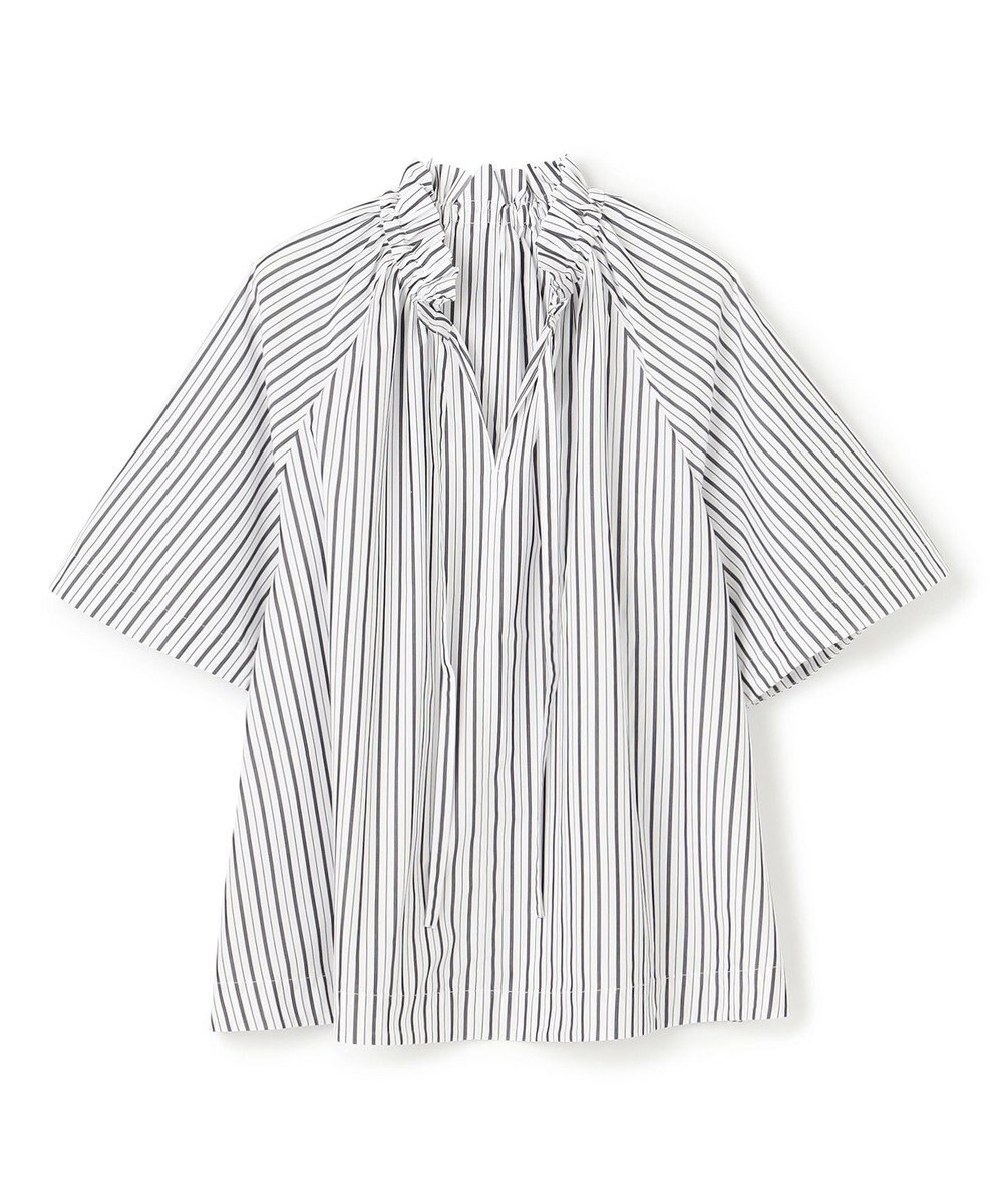 UNFILO フリルネック ブラウス 