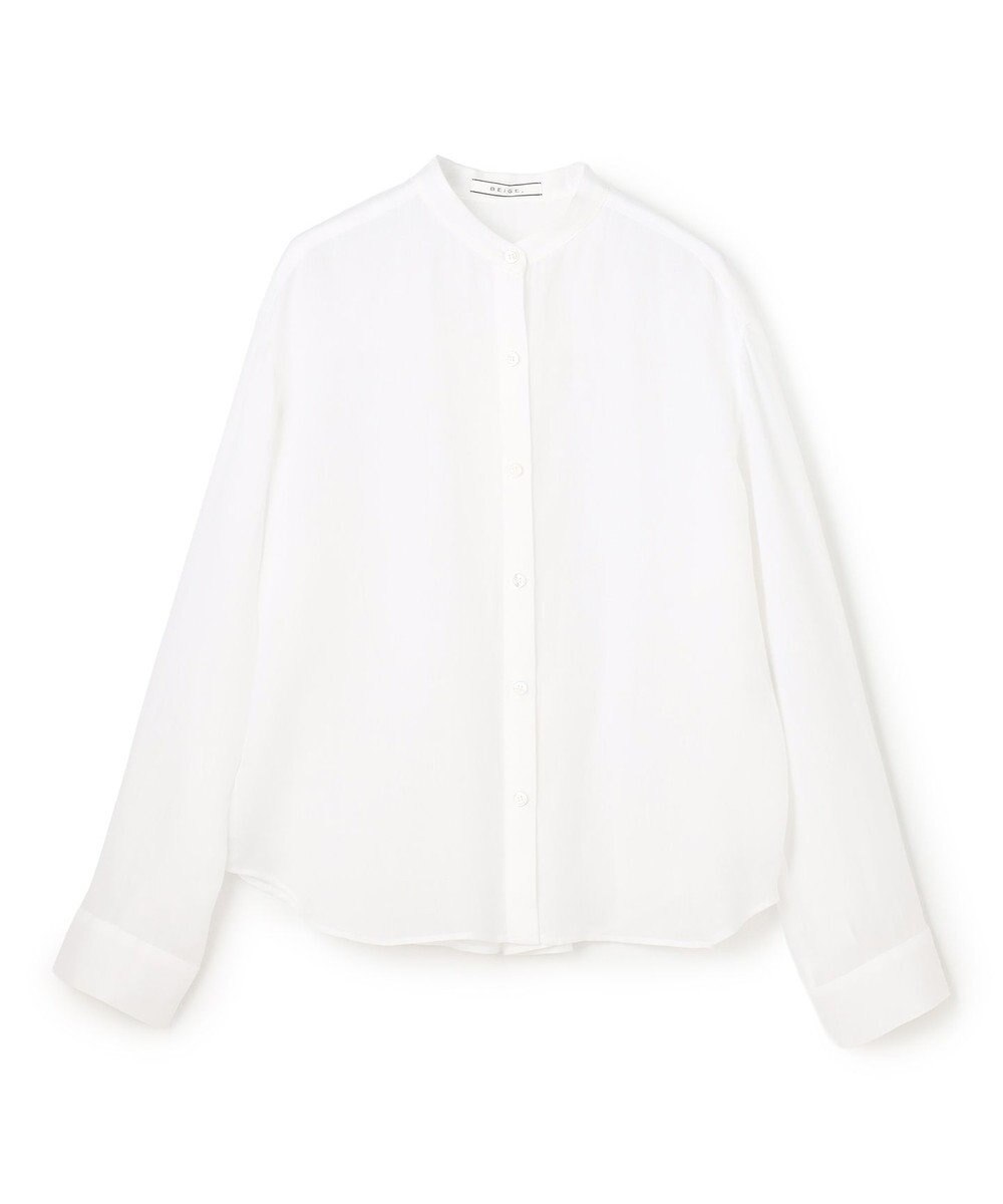 BEIGE， HALITE / リネンシアー オーバーサイズシャツ 