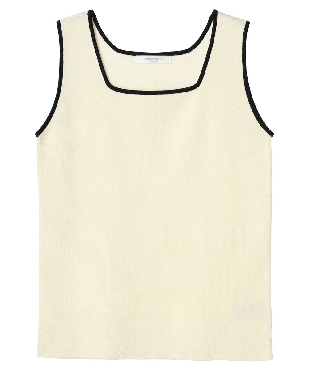 Green Parks ノースリーブスクエアニットプルオーバー 