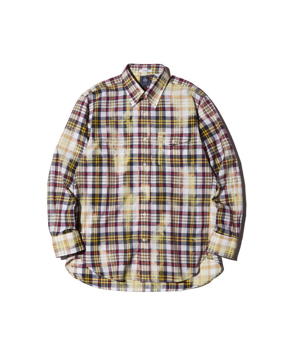 J.PRESS MEN 【J.PRESS ORIGINALS】India Madras Discharge Print Shirt 