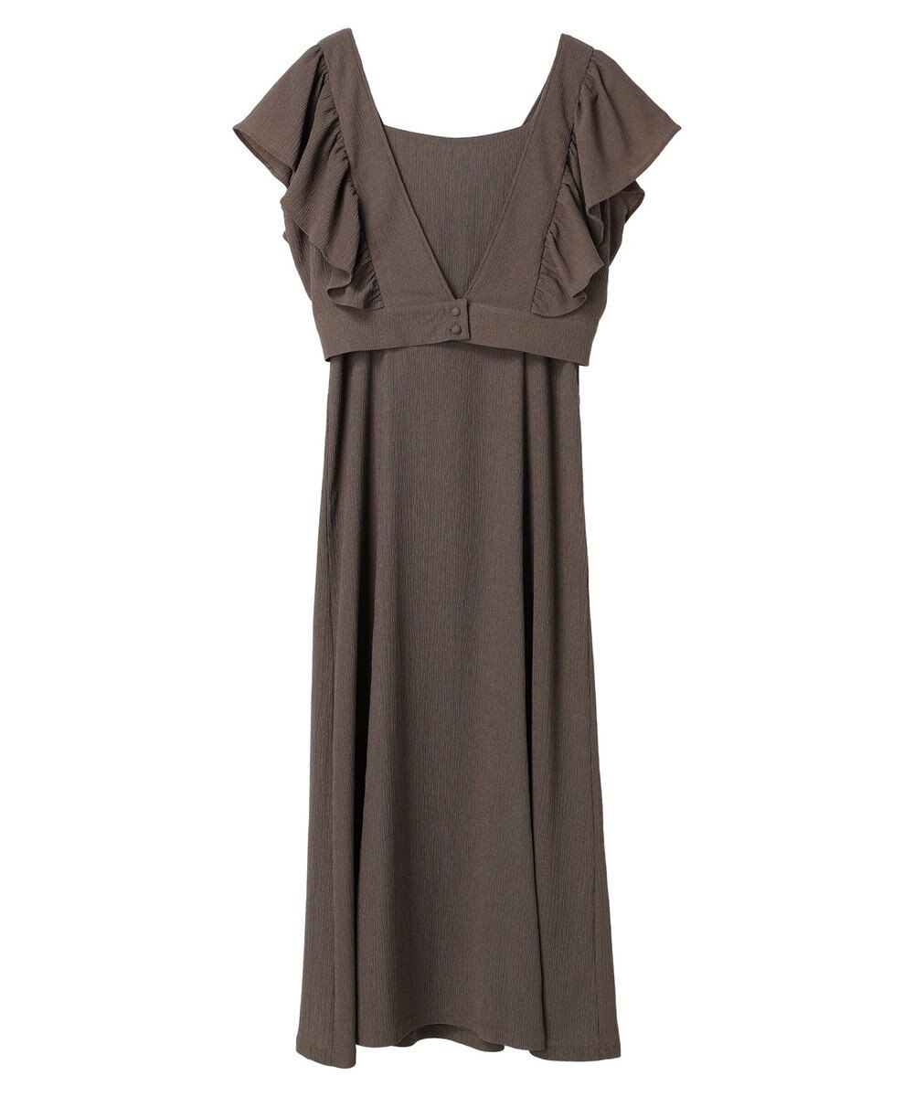 earth music&ecology ＳＥＴ２点　フリルショルダーツーピースワンピース 