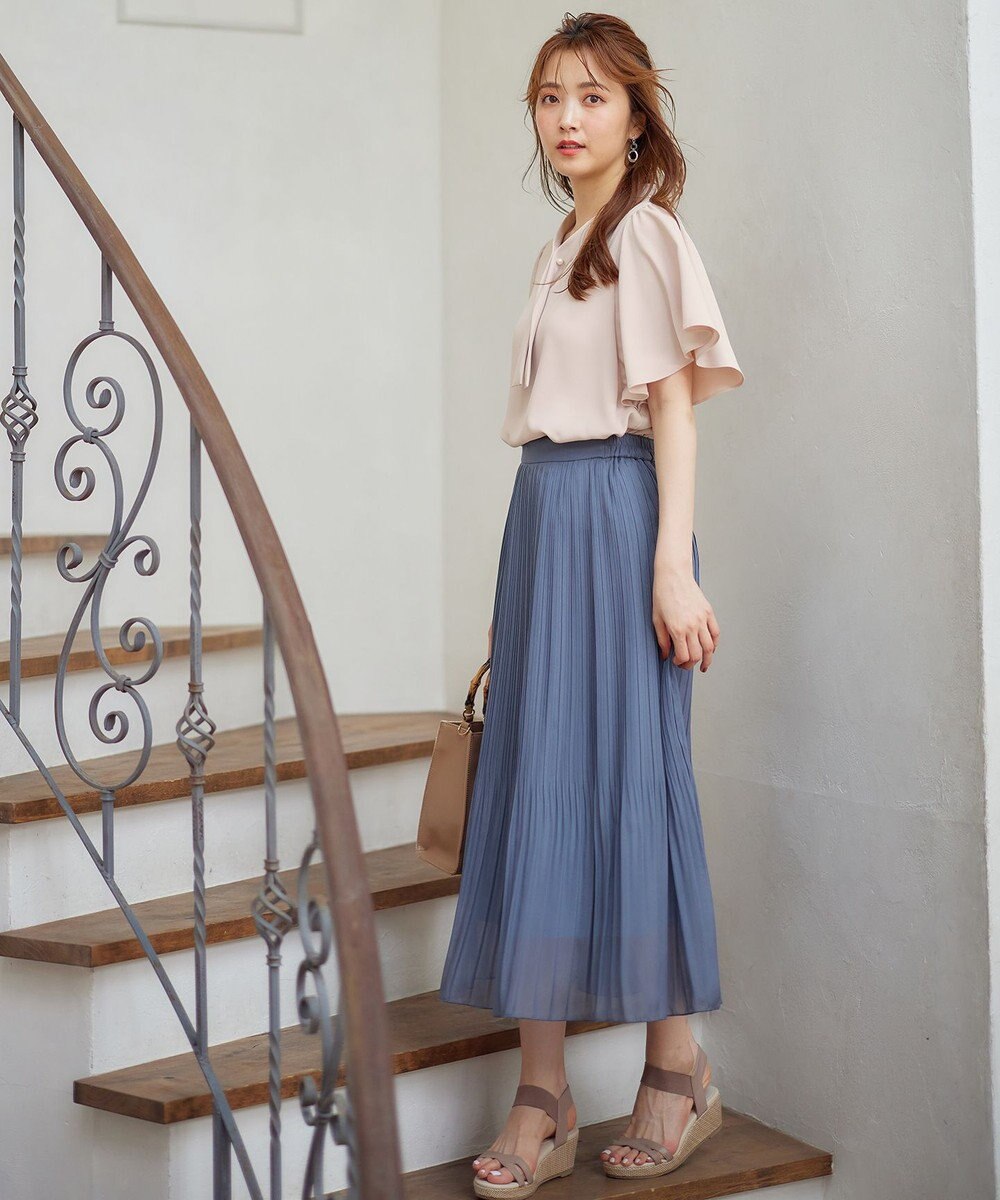 ANY SIS S 【洗える】パール調ボウタイ ブラウス 