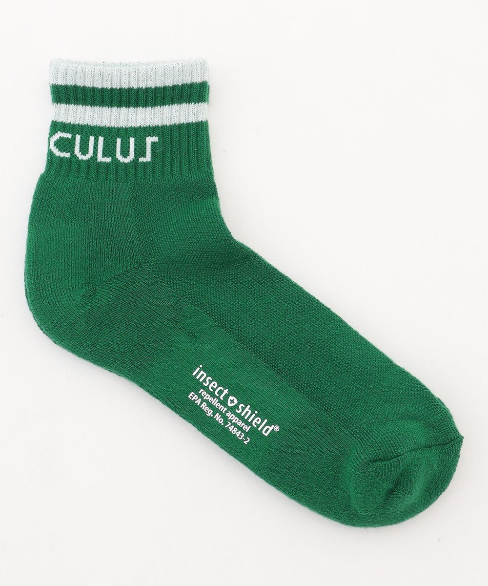 PW CIRCULUS 【虫よけ加工】【MEN】ラインソックス ショート丈  ゴルフ 