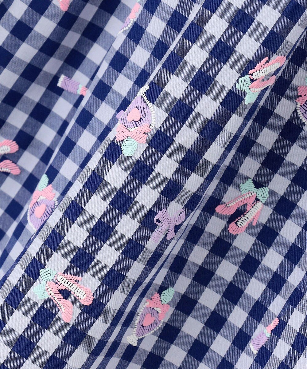 ANY KIDS ギンガム 発泡プリント スカート 