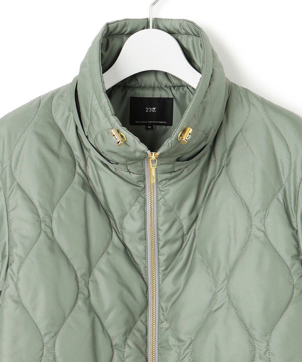 23区 L 中綿パディング フード2WAY アウター 