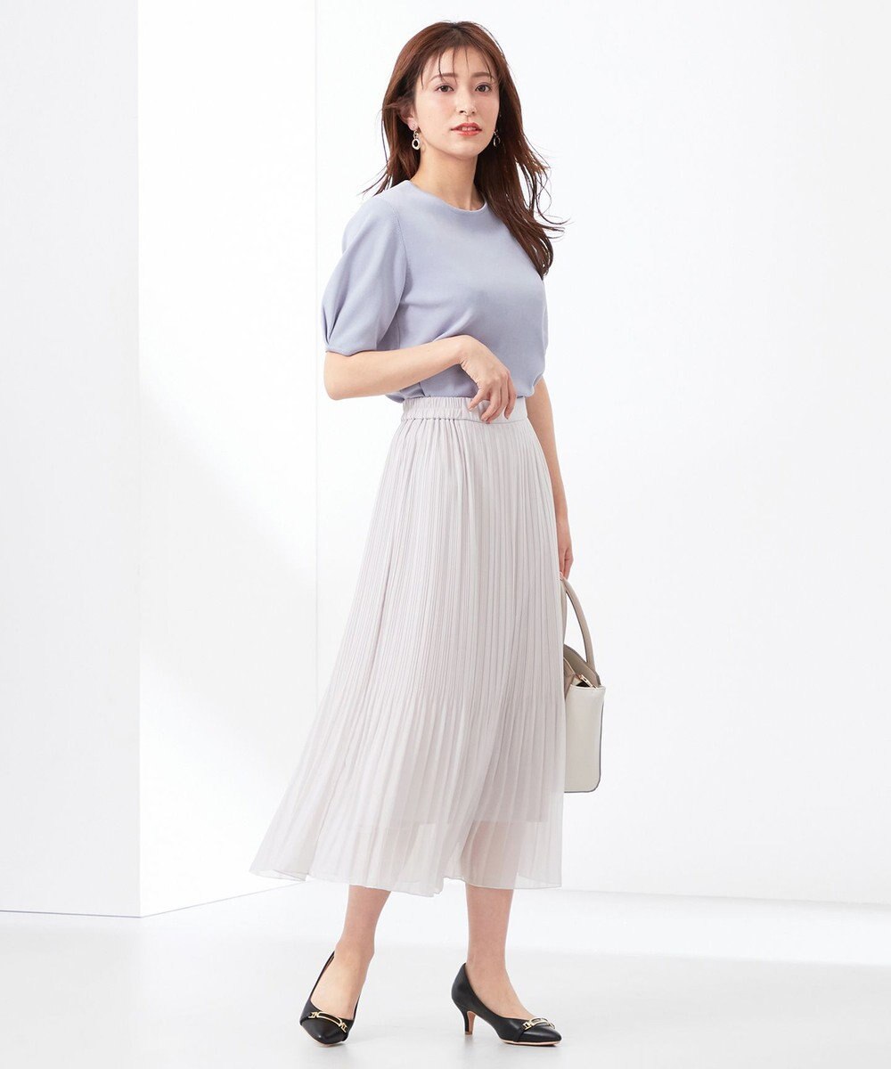 ANY SIS L 【洗える】シフォンプリーツ スカート 