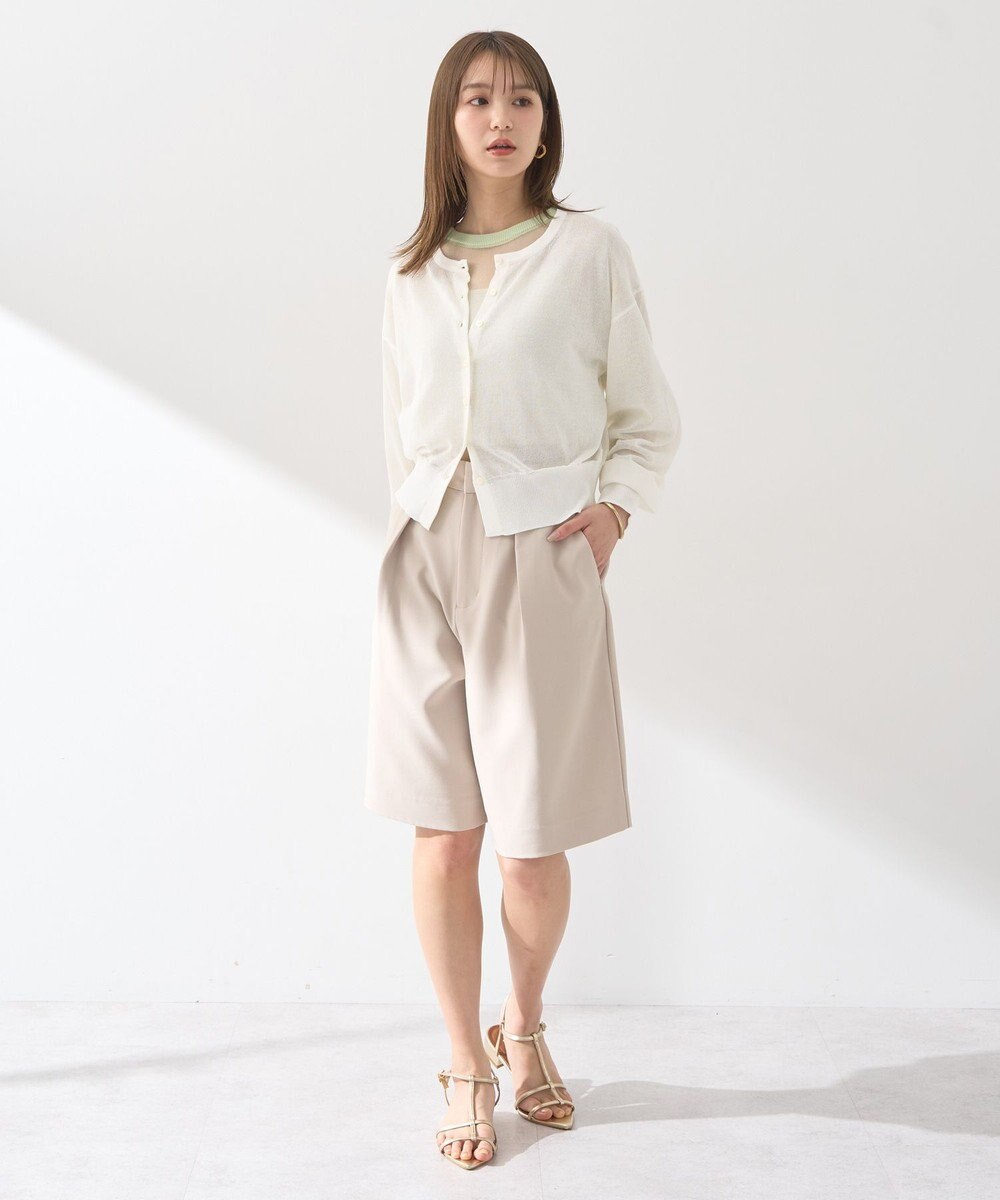 earth music&ecology 【予約】接触冷感シアークルーニットカーディガン 