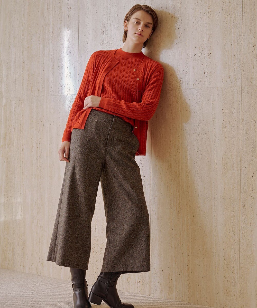 J.PRESS LADIES KNIT BASIC クルーネック カーディガン 