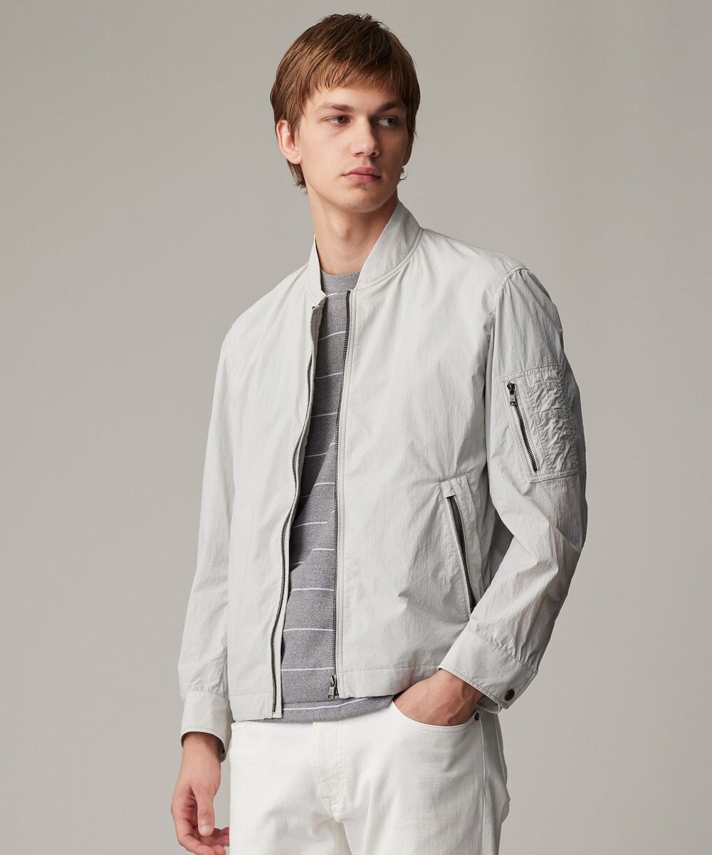 JOSEPH ABBOUD 【軽量/ストレッチ/撥水】ライトワッシャーストレッチ ショートブルゾン 