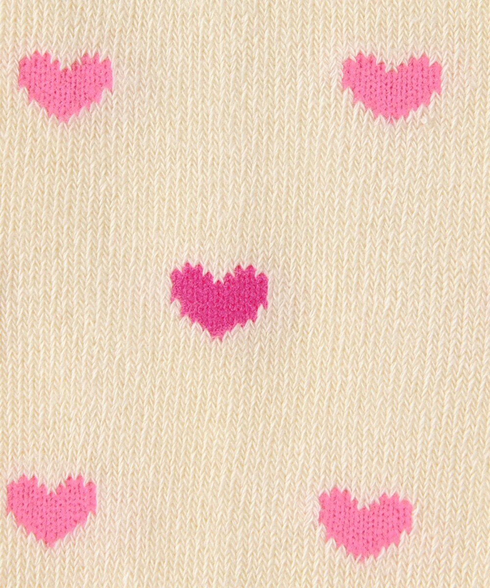 MIKI HOUSE HOT BISCUITS 【70-120cm】 プチハート柄 バレーシューズ風タイツ 