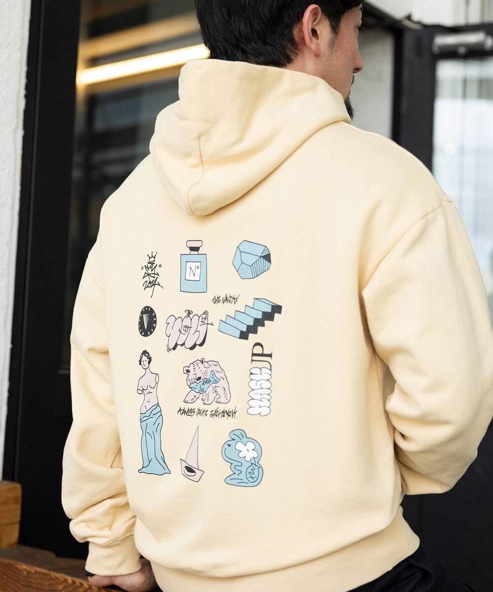 NAVE 【xNAVE】Six Sence Recordコラボ グラフィックフーディスウェット 