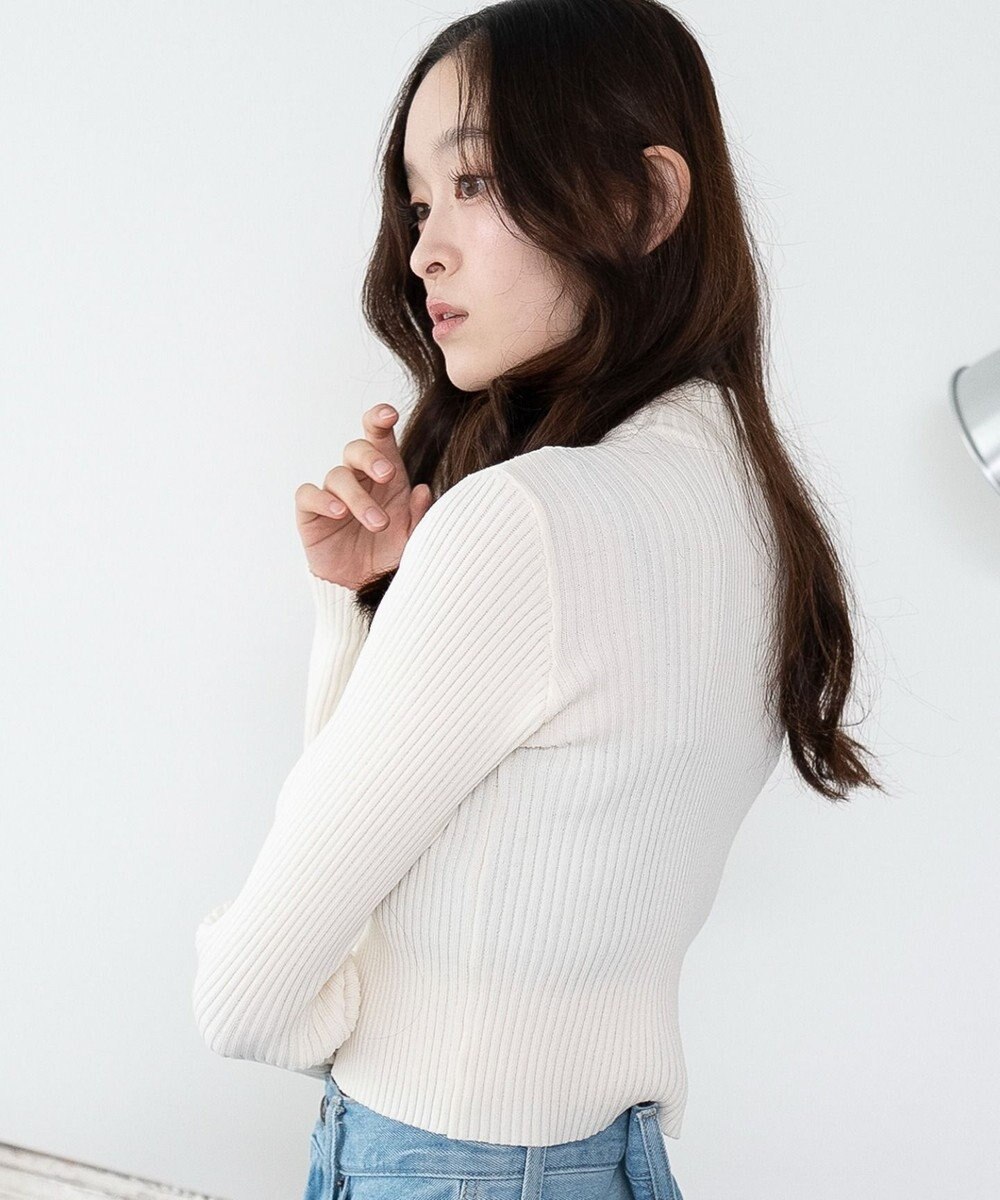 WEGO 【2025年秋冬新作】リブハイネックショートニット 