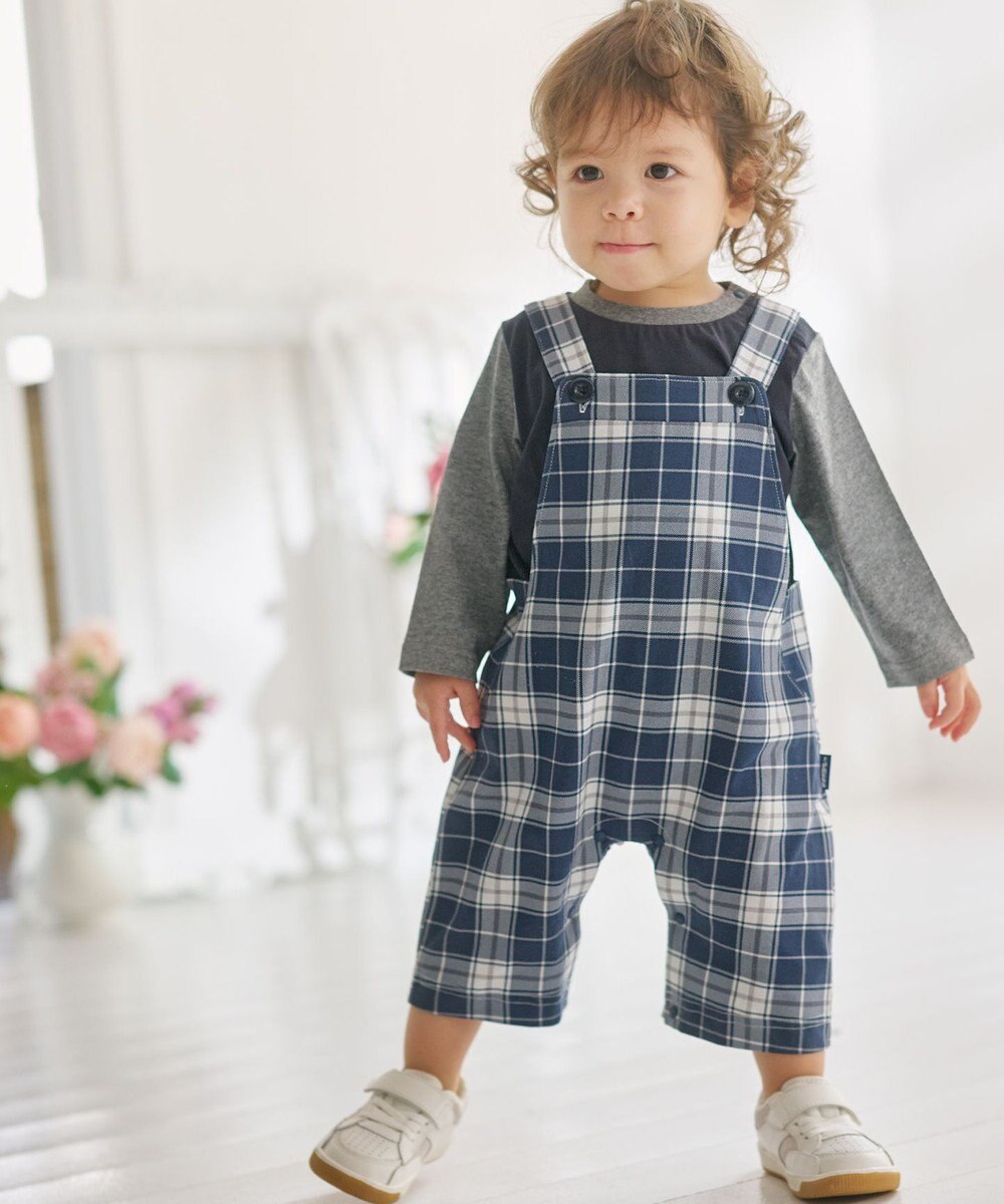 J.PRESS KIDS 【BOX付き】【80-90㎝】長袖Tシャツ&オーバーオール セット 