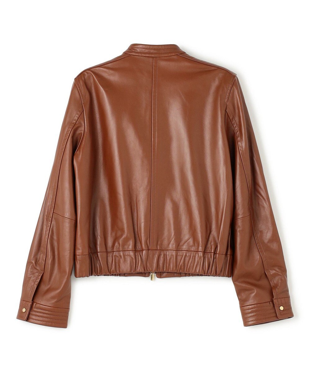 BEIGE， 【andGIRL 秋号掲載】CLYDE / ステッチデザインラムレザーブルゾン 