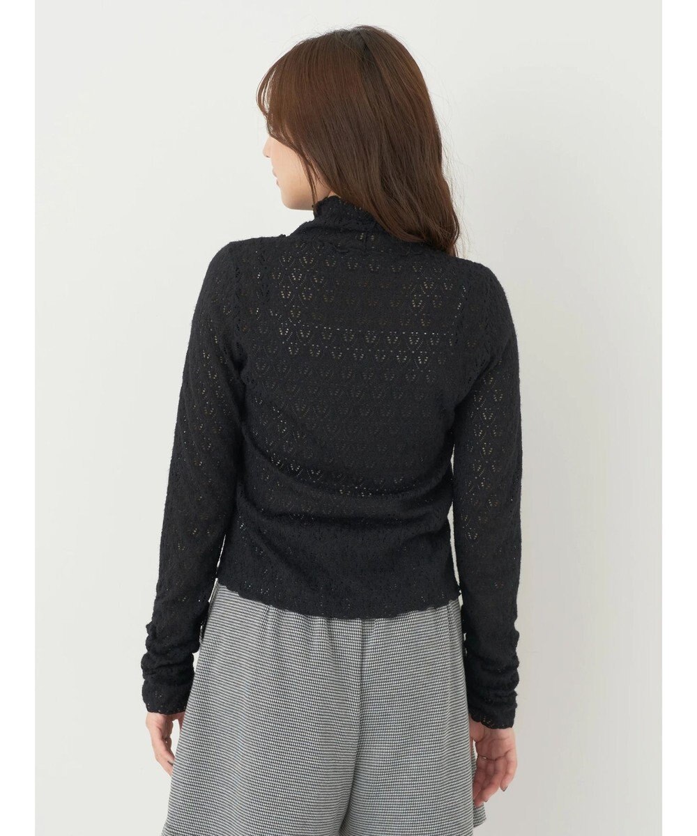 earth music&ecology 起毛レースハイネックインナー 