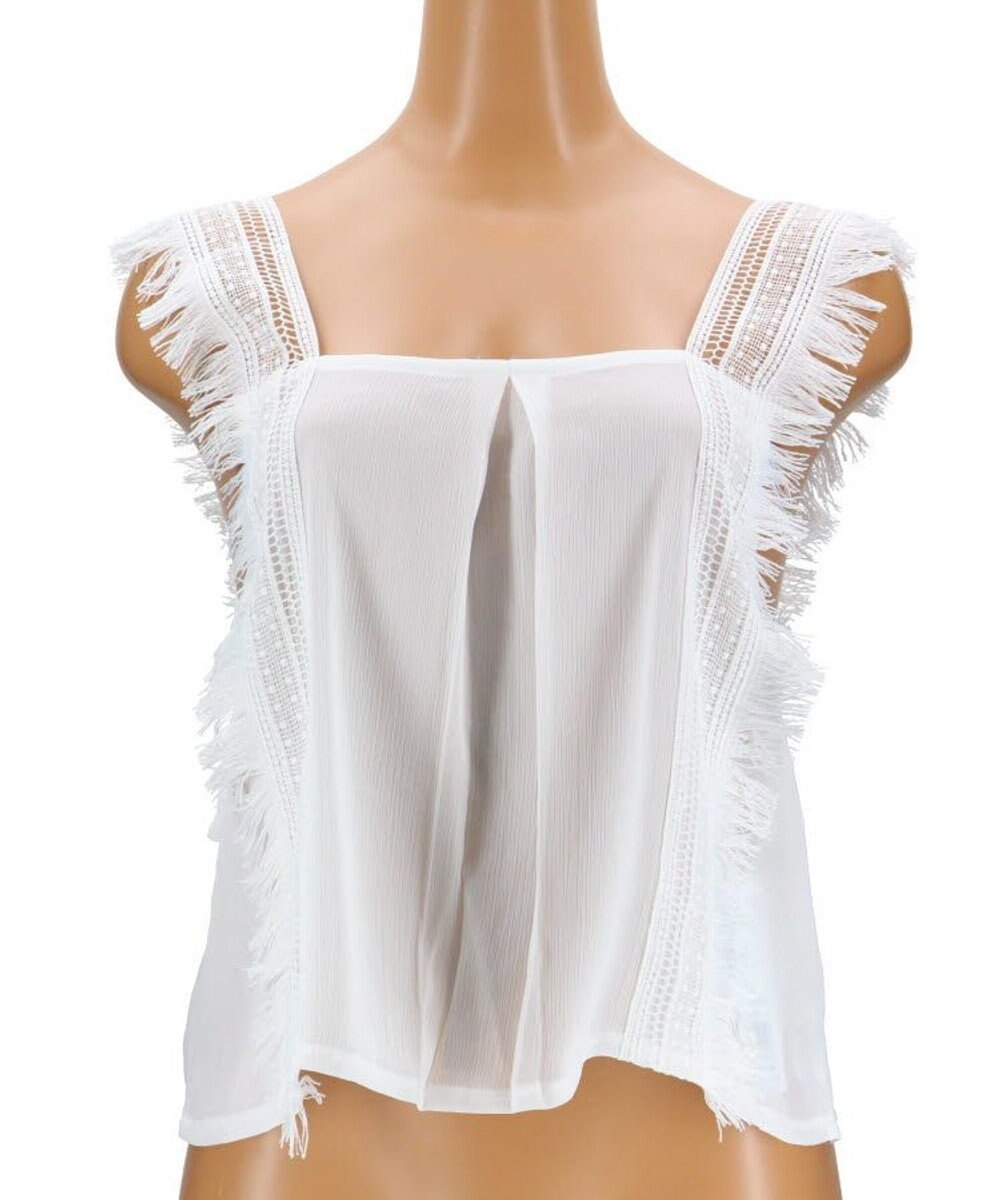 San-ai Resort（三愛水着楽園） 【SALE】【San-ai Resort】無地×レース トップス M 