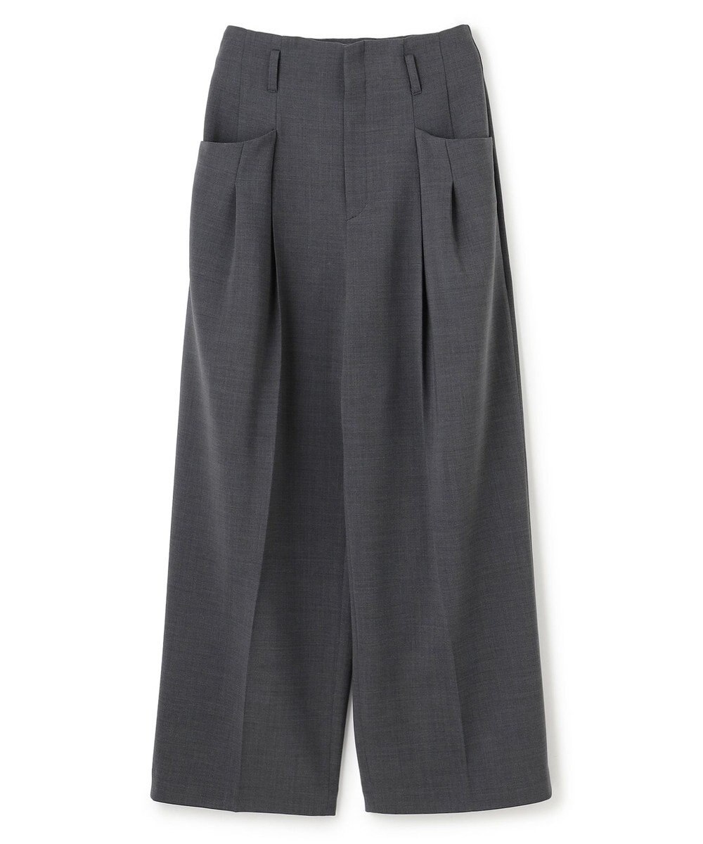 BEIGE， LAC / 2WAYストレッチワイドタックパンツ 