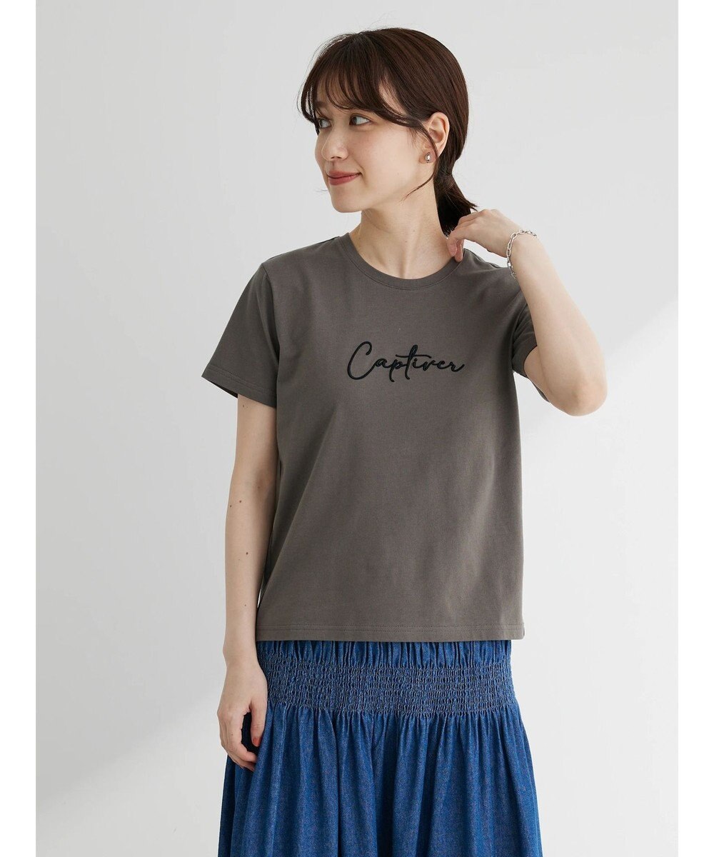 Green Parks ・Ｐｅｔｉｔ　Ｆｌｅｕｒ　ロゴ刺繍Ｔシャツ 