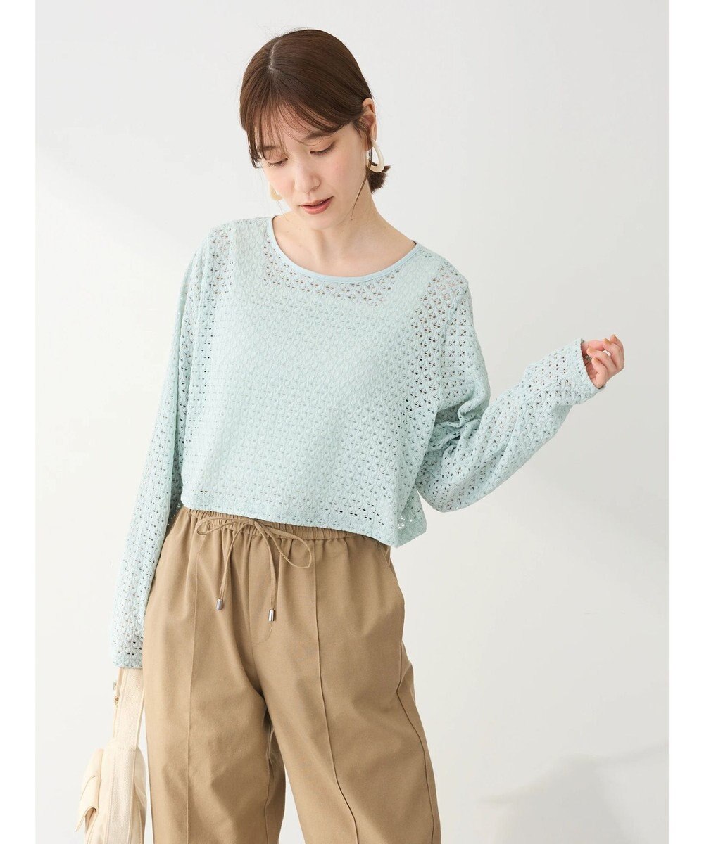 Green Parks ・ＥＬＥＮＣＡＲＥ　ＤＵＥ　２ｗａｙメッシュカーディガン 